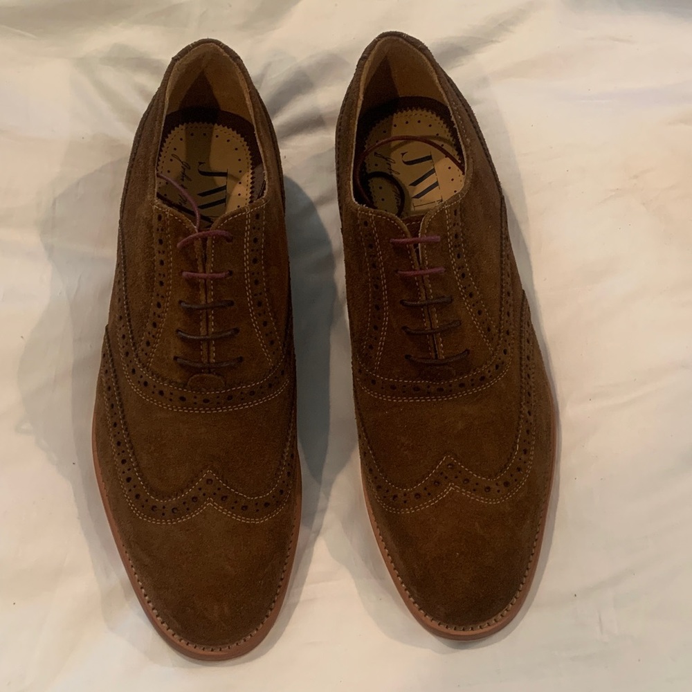 John W. Nordstrom Chestnut Brown Suede Brogue Oxfords
